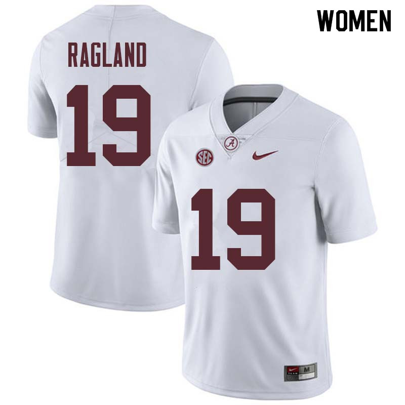 Women #19 Reggie Ragland Alabama Crimson Tide College Football Jerseys Sale-White